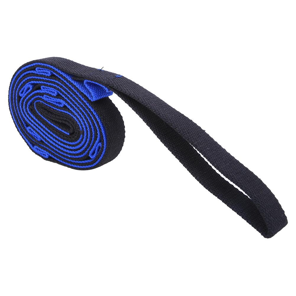 2m Yoga Stretch Belt Rope Increase Flexibility Leg Training Bands Strap for Exercise Fitness Gym(Blue Black )