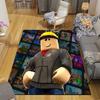 Roblox Flannel Printed Carpet, Home Sofa Decoration for Living Room & Bedroom, Non‑Slip Play Flannel Floor Mat for Game Room