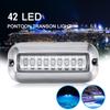 2pcs IP68 Waterproof Underwater Light Stainless Steel Ship Beam Light 42 LED Pontoon Boat Transom Light