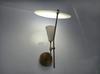 Single Arm Wall Lamp – Mid Century Raw Brass and White Wall Sconce, Modern or Industrial Style Lamp