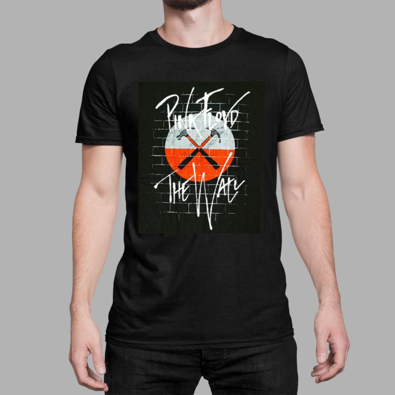 

Pink Floyd Настенная футболка Мужская 100 хлопчатобумажная мужская рубашка с коротким рукавом Графическая печатная верхняя футболка Мужская футболка