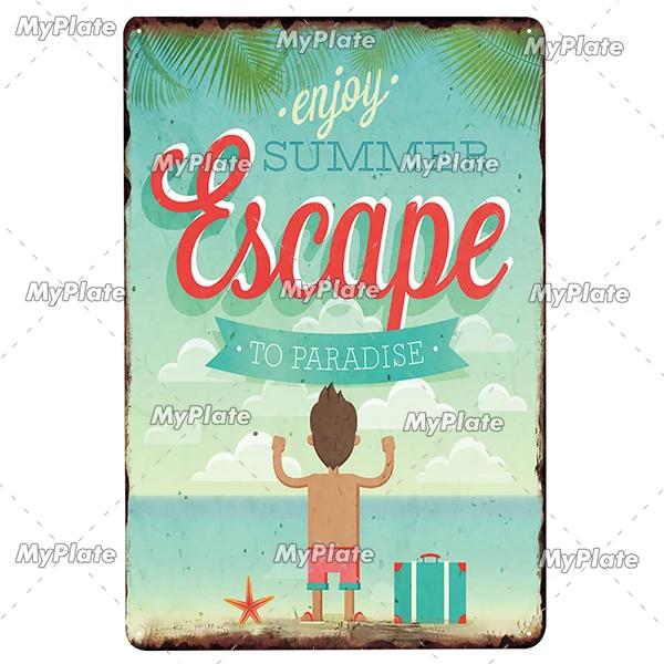 BAR Tin Sign Metal Sign Retro Plaque Home Decor Metal Vintage Man Cave Bar Pub Club Beach Wall Decoration