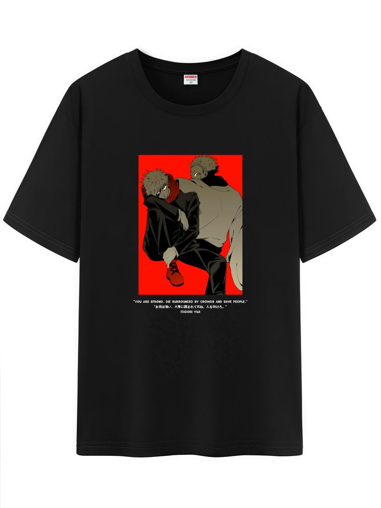 2026 New Unisex Japanese Anime JJK Pattern TShirt Jujutsu Kaisen Character Gojo Graphic Short Sleeve Regular Fix Tee Shirt