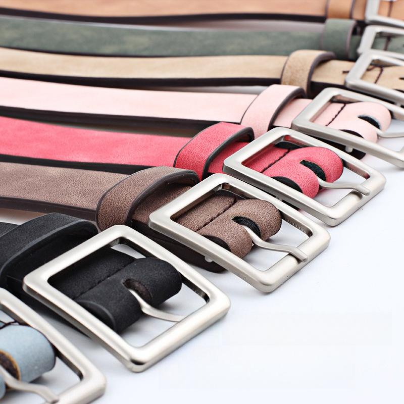 Fashionable Korean-Style Street Style Trendy Minimalist and Versatile Square Buckle Belt for Casual Everyday and Retro Looks