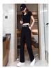 Girls' Summer 2024 Ice Silk Casual Sports Pants: Loose Straight-Leg Chiffon for Middle & High School Students