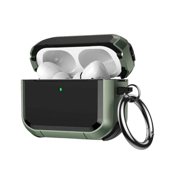 Earphone Case for AirPods Pro 3 Charging Case Portable Shockproof Wireless Earbud Protective Cover Full Coverage Shell Skin with Metal Ring