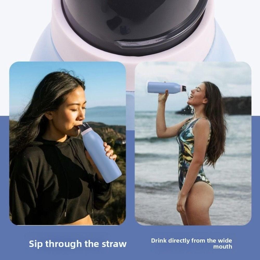 Large Capacity Sports Kettle Leak-Proof Vacuum Flask Bottle Portable Coffee Mug Outdoor Activities