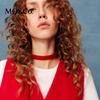 MO&Co. Women's V-Neck Lamb Wool Knit Vest