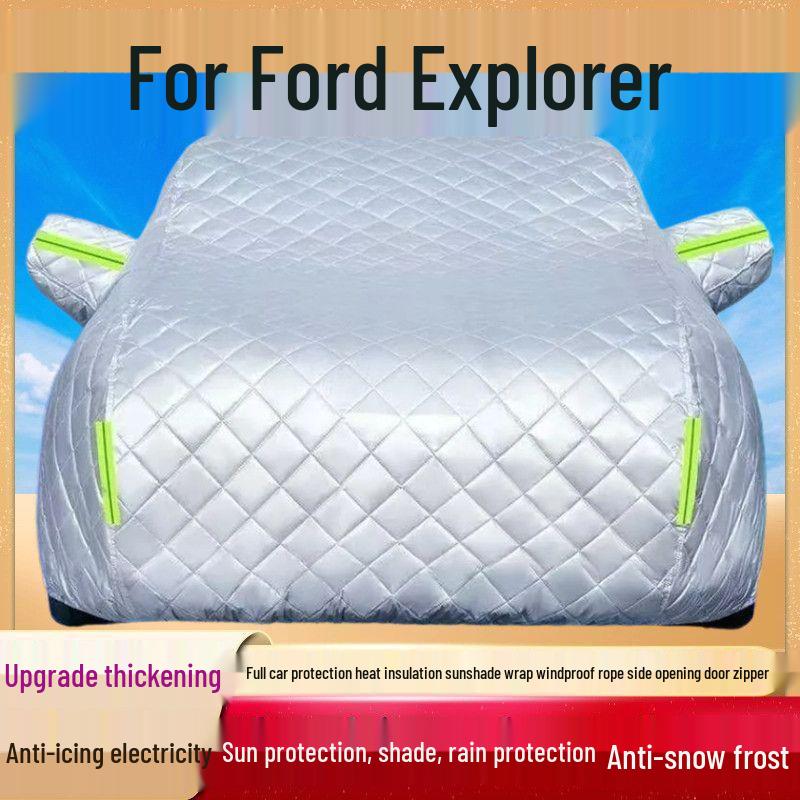 

2024 Ford Explorer Cotton Quilt Car Cover for All-Weather Protection Thick Cotton Anti-Hail Sunshade All-Season