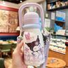 Sanrio Double-Insulated Cute Straw Cup for Kids - Perfect for School and Portable.