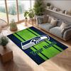 Seattle Seahawks Kristal Kadife Halı, Ev Dekorasyonu Hediye için Kişiye Özel İsim Yazılı Kaymaz Zemin Paspası
