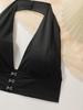 Plus Size European/American Halter Neck Backless Bra with Front Buckle