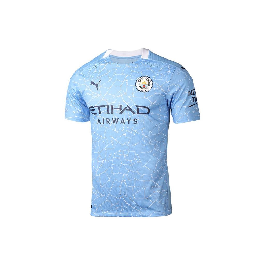 Puma 20-21 Season Manchester City Home Player Edition T-Shirt Men Tops Sky-Blue 757057-01