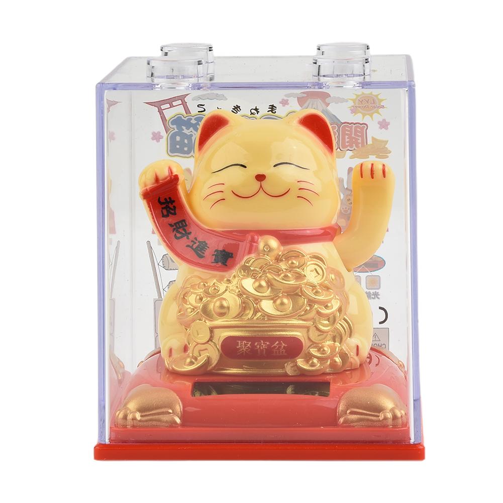 

Статуэтка талисмана Lucky Cat, милая, машущая, манящая кошка для дома, автомобиля, бонсай, украшение для стойки регистрации, поделки, фен-шуй, орнамент, статуэтки