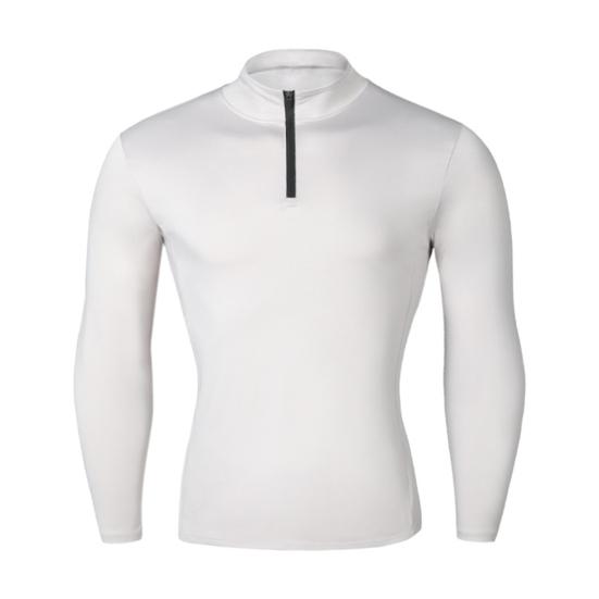 Yousheng Men Quarter Zip Sweatshirt Stand-up Collar Slim Fit Pullover Long Sleeve Athletic Muscle Top Workout Sweatshirt for Jogging Gym Outdoor