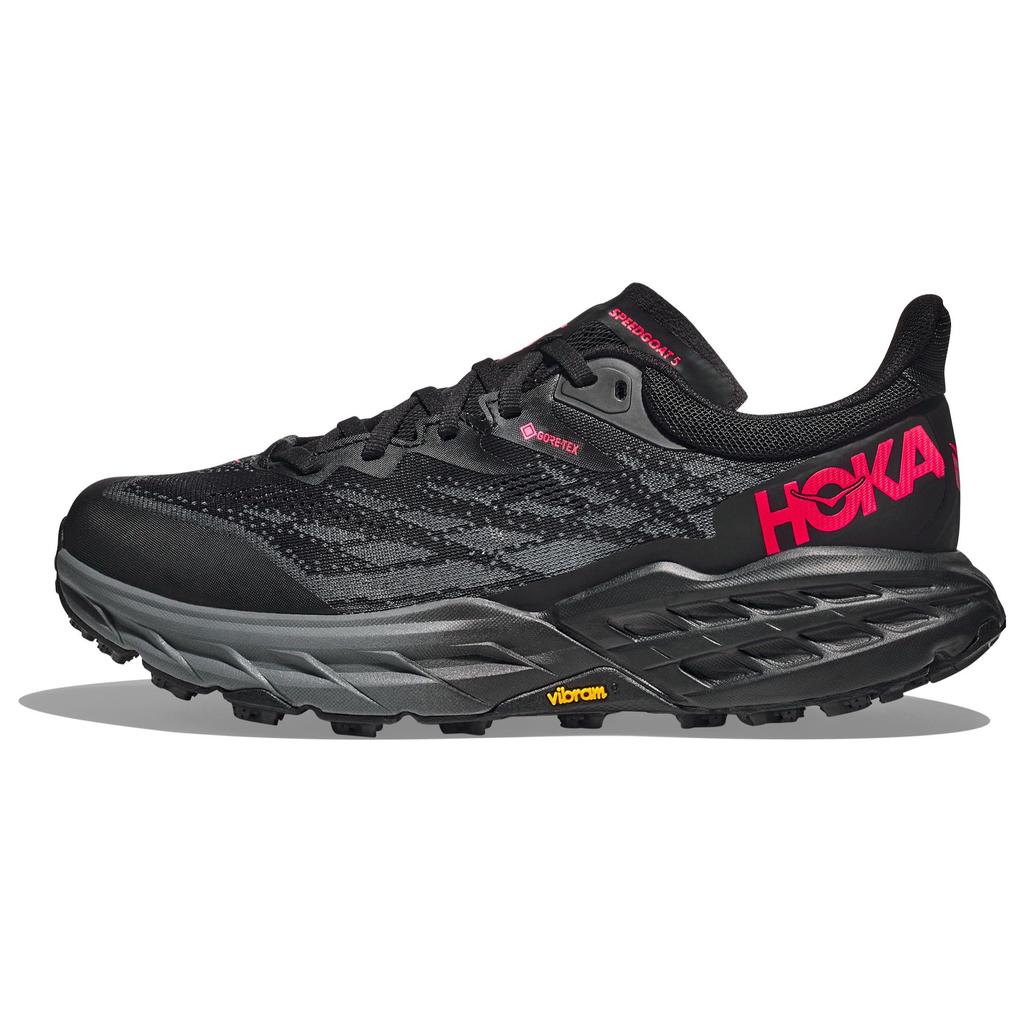 HOKA  Speedgoat 5 GORE-TEX Black Red Women Sneakers 1127913-BBLC