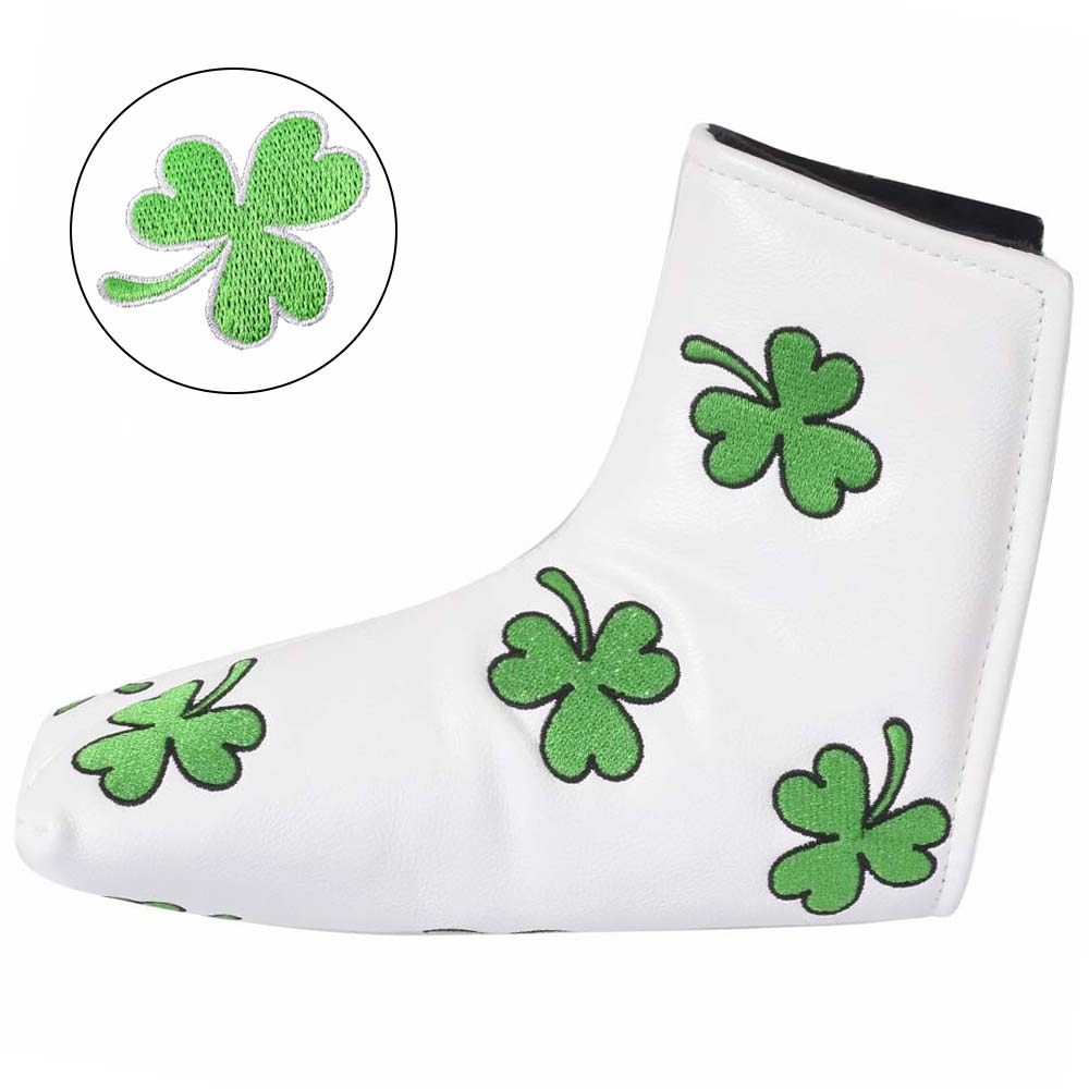 

Чехлы для головки гольф-паттераЗащитный чехол из ПУ кожи Черный Белый Подходит для всех паттеров для мужчин и женщин белый