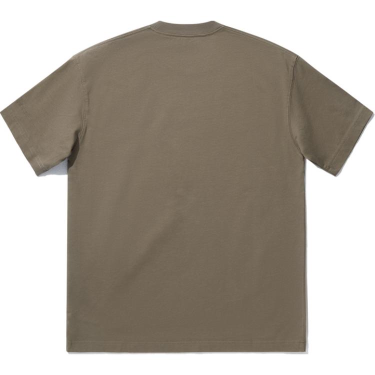 Li Ning Vital Series Løstsittende Ensfarget Rund Hals Kortermet T-skjorte Unisex Topper Sjokoladebrun AHSU925-1