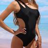 1011 New European and American Sexy Shoulder Adjustable One-piece Swimsuit Women's Swimsuit