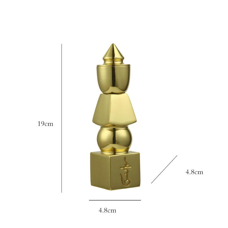 Buddhistisches Feng Shui Messing Fünf-Elemente-Pagoden-Amulett Pagode Glücks-Amulett Himmel und Erde Heimdekoration Tibetische Schätze Handwerkskunst