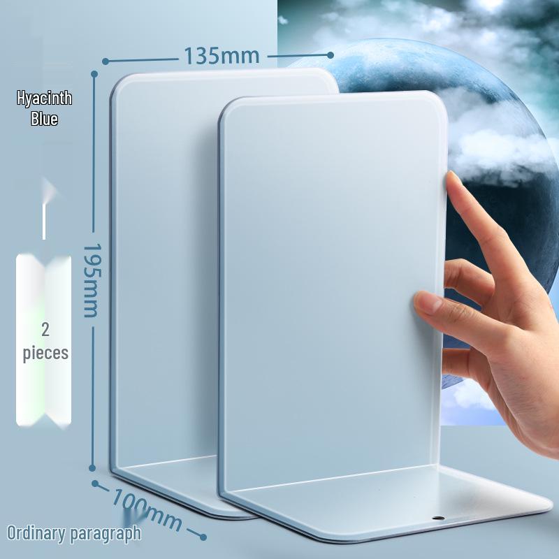 2-Piece Retractable Metal Book Stand and Bookend for Students