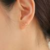 Lunne 14K Triple Q Bar Piercing (14K Gold) (Bar Thickness 1Mm) #Pib13