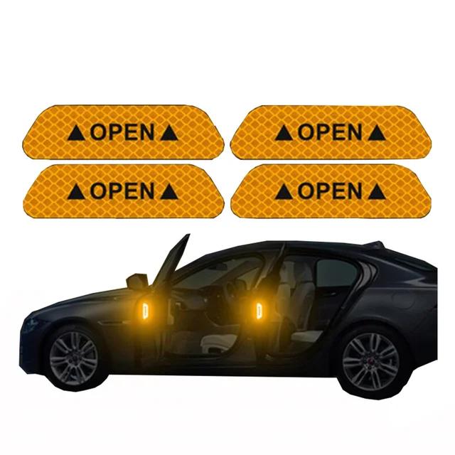Adesivo riflettente per portiera auto notturno, nastro riflettente di avvertimento per apertura di sicurezza, accessori per auto, esterno, interno, catarifrangente
