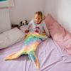 Children's Mermaid Glow-in-the-Dark Sleeping Bag Double-Sided Blanket for Sleeping and Napping