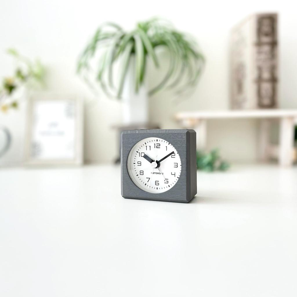 KATOMOKU Alarm Clock 7 Gray km-99GR Alarm Clock 7 x 7 x 4.1cm