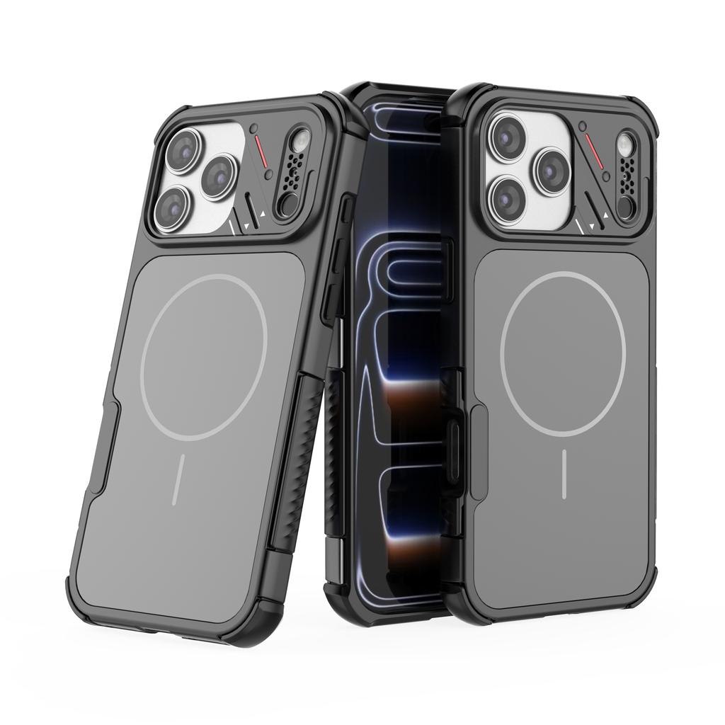 Luxury Armor Magnetic Phone Case For iPhone 17 16 15 14  13 Pro Max 15 Plus For Magsafe Anti-slip Bumper Shockproof Cover