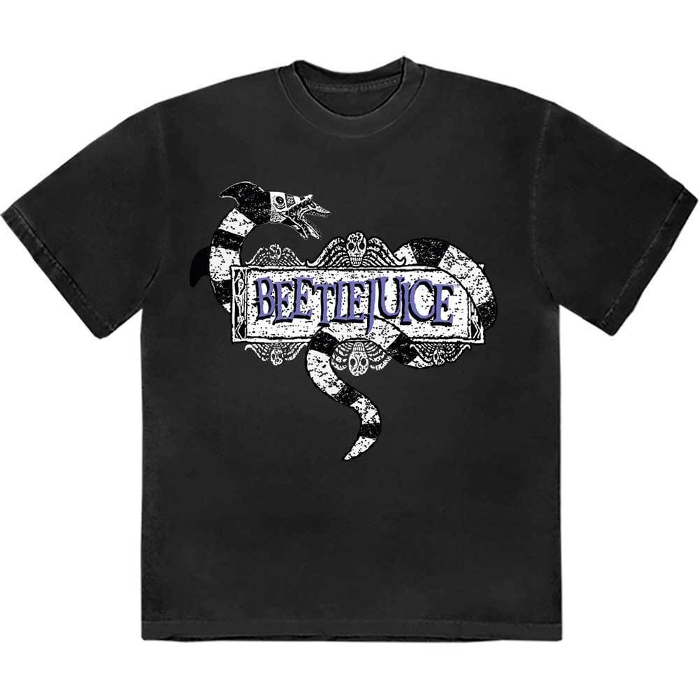 

Warner Bros Beetlejuice Snake Badge T-Shirt Black New M