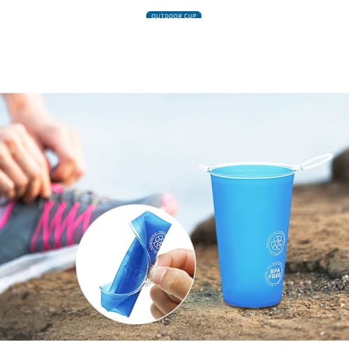 Collapsible Water Cup, Collapsible Water Bottle, Soft Flask, Portable Hydration Bottle, TPU Cup, BPA-Free, Lightweight, Easy to Clean, Flexible, Wear-