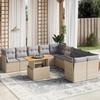 VidaXL Garden Lounge Set with Cushions 11 Pcs, Patio Sofas, Patio Furniture Set, Outdoor Furniture, Beige 3271045