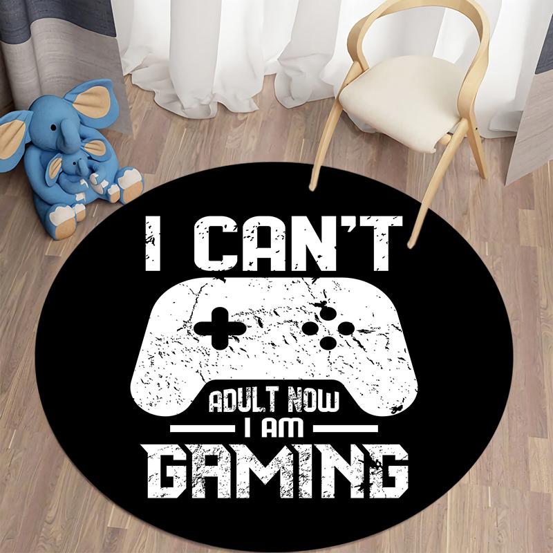 Gamepad Round Carpet for Living Room Mat for Children Carpet Floor Rug Bath Mat Bedroom Carpet for Children's Room Doormat