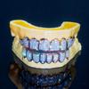 Gallerley Custom Design Princess Cut S925 Sterling Silver Gold Plated Hip-hop Iced Out Vvs MoissaniteMen Grillz