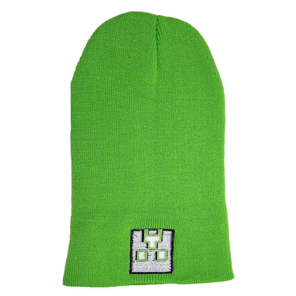 Minecraft Embroidered Knit Beanie With Windproof Breathable Material For Winter Wear