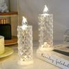 Led Candle Light Rose Pattern Projection Simulation Flameless Candle Lamp For Home Birthday Wedding Party Decoration