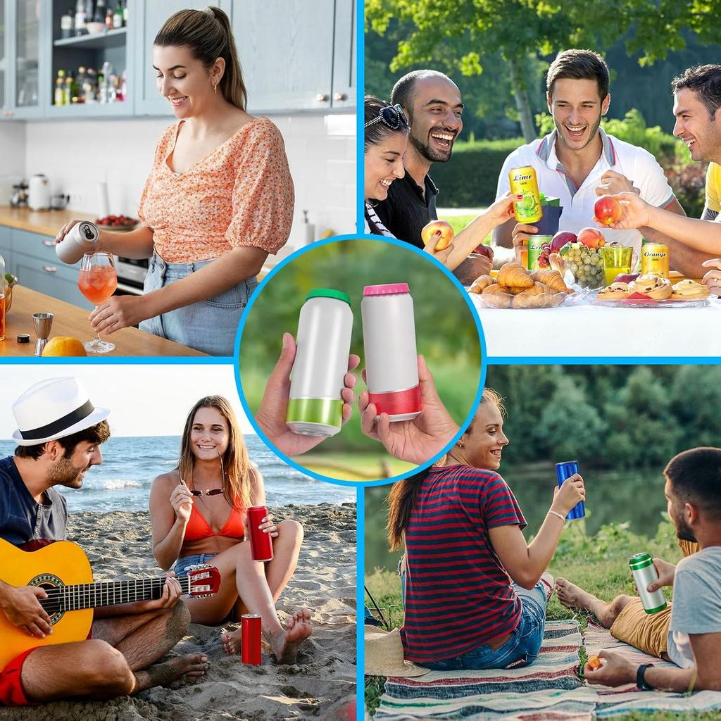 6er-Pack Silikon-Limonaden-Dosenabdeckungen, Wiederverwendbare Limodosen-Abdeckungen, Bierdosen-Abdeckungen, Softdrink-Dosen-Abdeckungen, BPA-freie Silikon-Dosenabdeckung