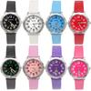 Fashionable Kids Quartz Watch Leather Strap Silver Case Easy Read 28MM Children's Watch for Boys And Girls Gift