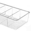 Clear Storage Box Stackable Large Capacity 4 Compartments Countertop Food Snack Seasoning Divider Refrigerator Organizer Kitchen Supplies