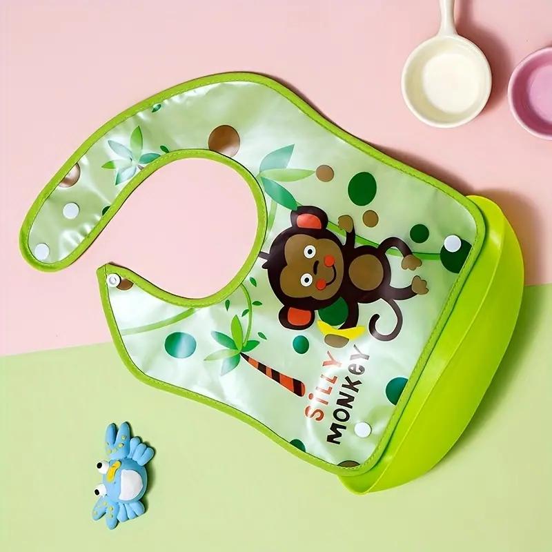 EVA Removable Bib, Children's Toddler Waterproof Silicone Bib, Feeding Bib, Halloween Christmas Thanksgiving Day Gift Easter Gif