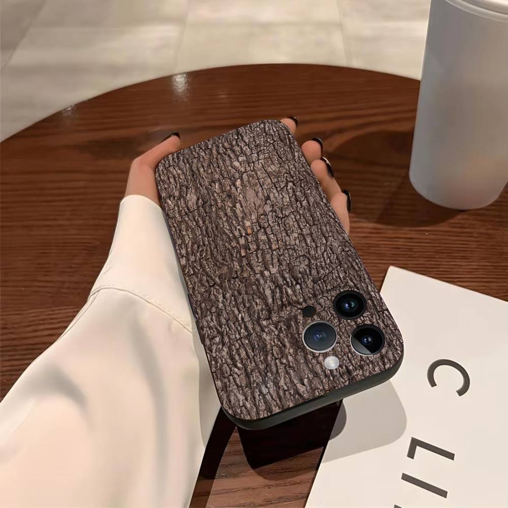 Natural Wood Phone Case for iPhone 17,16,15,14,13,12,11,Pro,X,Xs,Max,Plus Shockproof Cover
