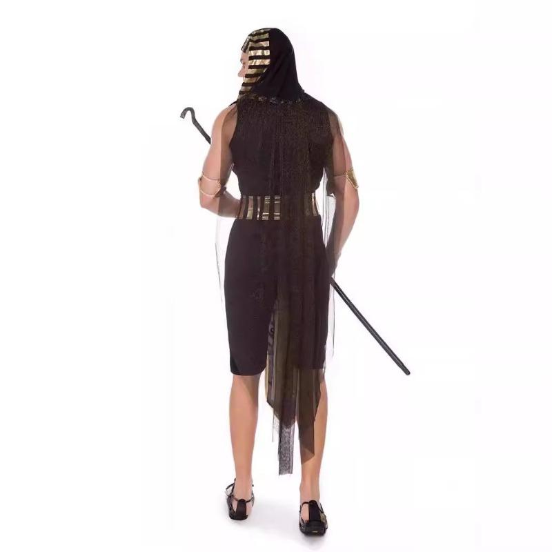 Halloween adult male and female models Pharaoh King Cleopatra costume couple drama performance