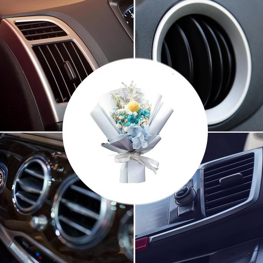 Mini Dried Flower Bouquet for Car, Flower Bouquet Car Air Vent Clip | Dried
