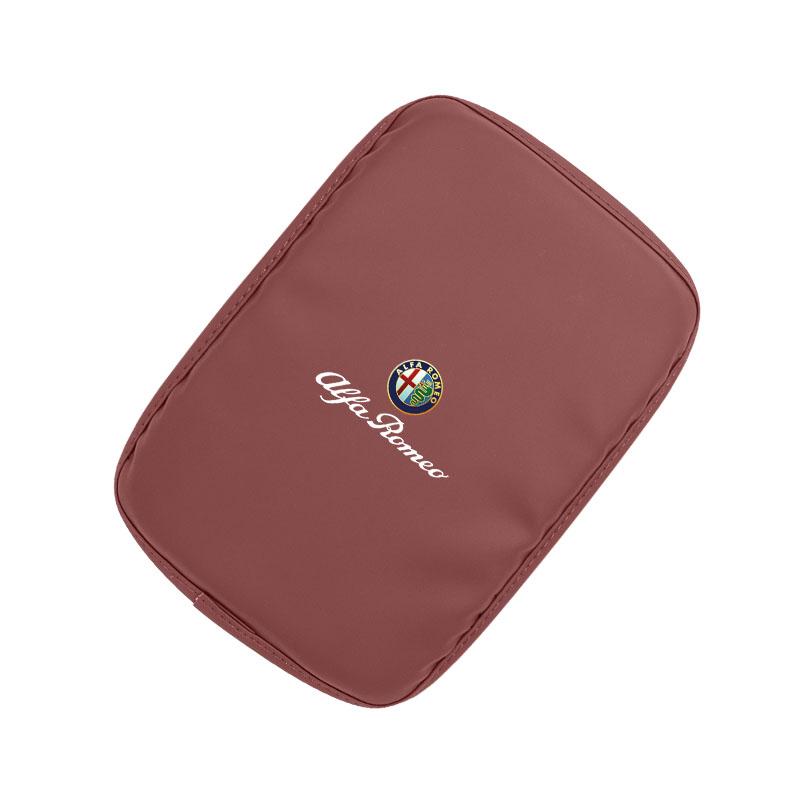 Car Armrest Cover Cushion Armrest Box Protective Pad For Alfa Romeo 156 159 147 4C 8C 166 Giulia Giulietta Mito Stelvio Spider