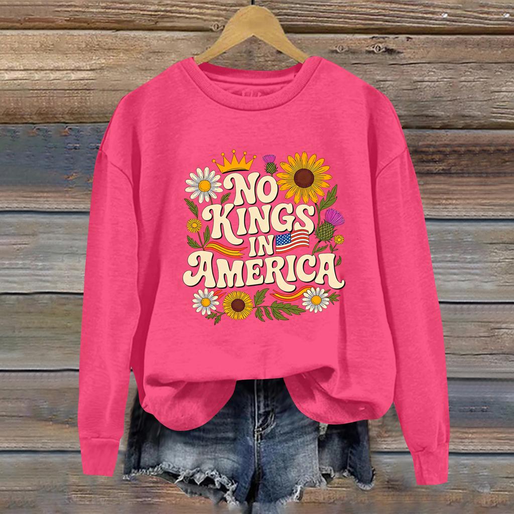 Women's Fashion Daily Versatile Casual Sweatshirts Long Sleeve Round Neck Top Sweatshirts