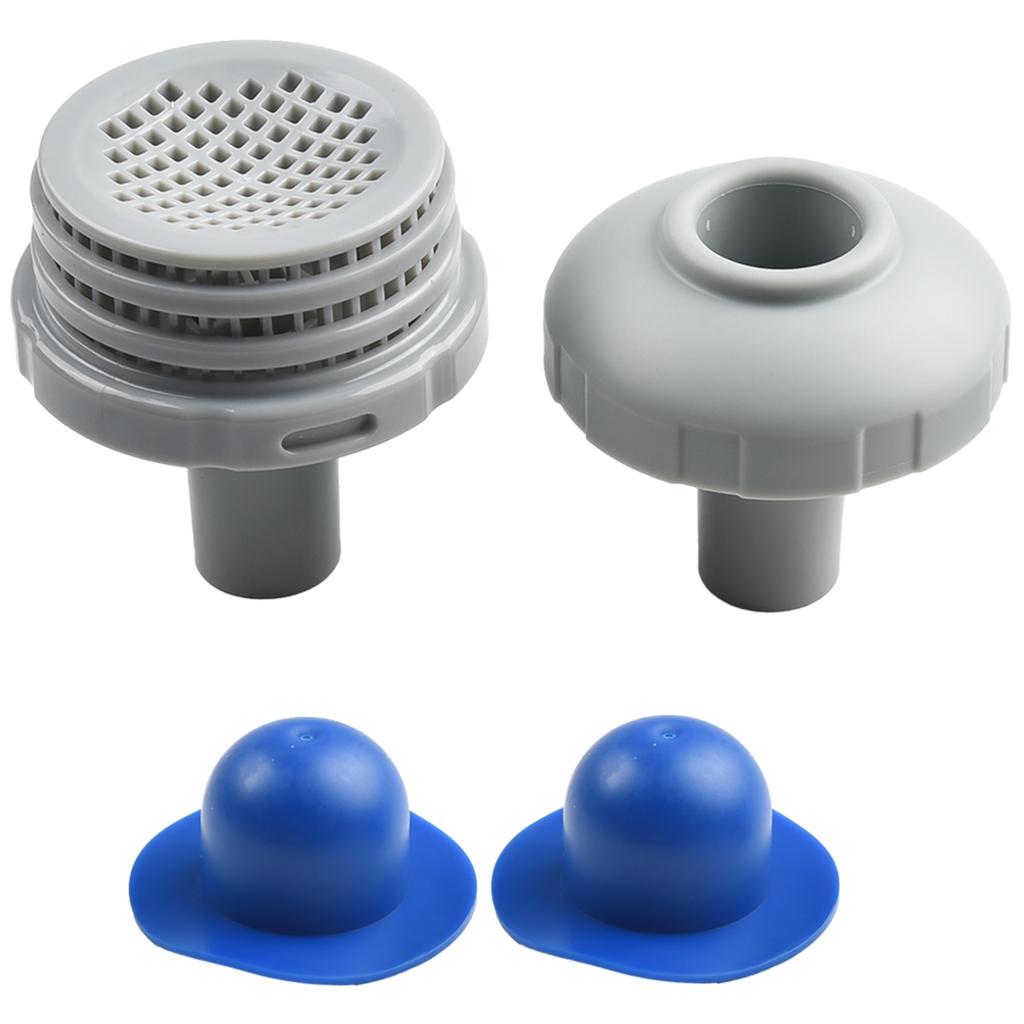For INTEX Pool Accessory Replacement Set with 32mm Hose Diameter Strainer Connector Jet Nozzle and Inlet Fittings