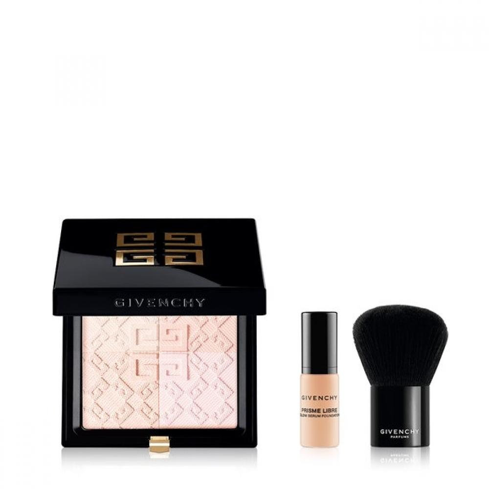 Набор пудры Givenchy + Тональная основа с эффектом сияния 5 мл 0.5n Deluxe + Кисть Кабуки в подарок N10
