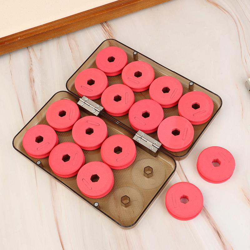 16Pcs/Box Foam Spools Line Box Winding Board Fishing Line Shaft Fishing Lure Hook Rig Bait Storage Case Fishing Tackle Box