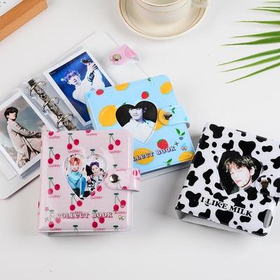 2x3 Inch Cute Heart 20 Sleeves Instax Mini Album Jelly Color Photo Album for Stickers Photo Card 11 9 7s 8 25 Album Book Holder